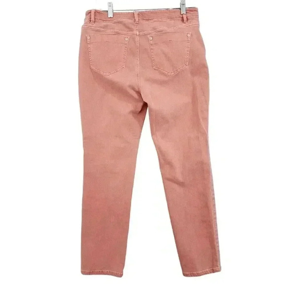 J. Jill Womens  Authentic Slim Ankle Jeans Size 8R Pink 10PT - Picture 2 of 7